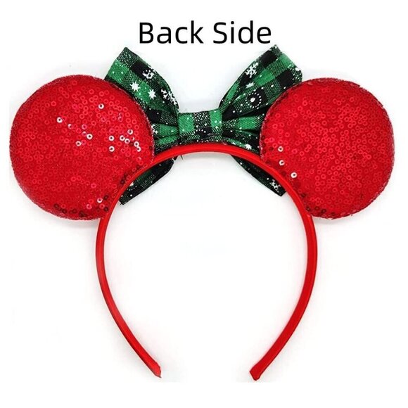 Christmas Mouse Ears Headband Red New Year Party Princess Decoration For Girls main image 5